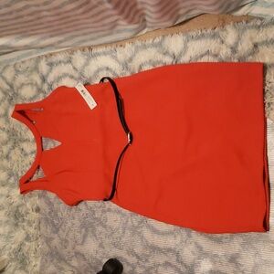 Bisou Bisou size 14 dress tangerine knee length. Great for fall.